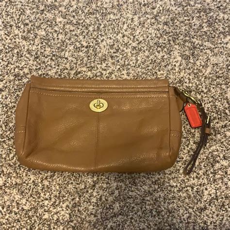 vintage coach leather clutch